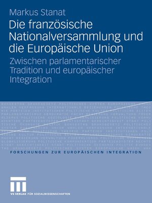 cover image of Die französische Nationalversammlung und die Europäische Union